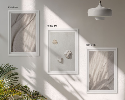 Bilder-3er-set mit rahmen Nahaufnahmen der Struktur im Boho-Stil