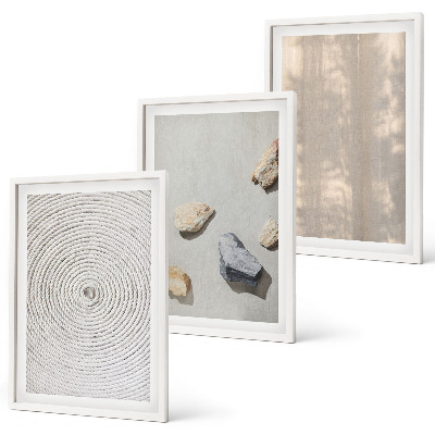 Gerahmtes bilderset Boho-Naturtexturen und -Strukturen