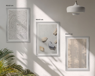 Gerahmtes bilderset Boho-Naturtexturen und -Strukturen
