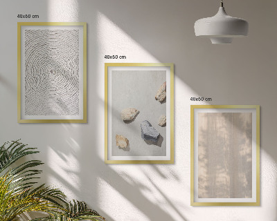 Gerahmtes bilderset Boho-Naturtexturen und -Strukturen