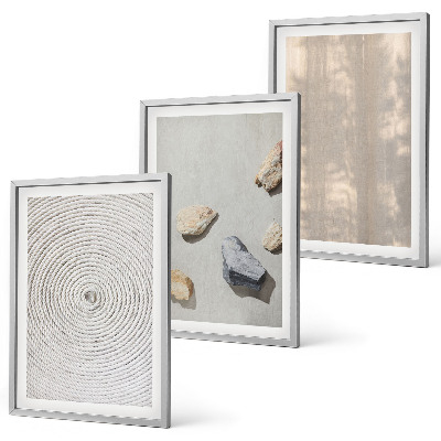 Gerahmtes bilderset Boho-Naturtexturen und -Strukturen
