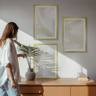 Bilder-3er-set mit rahmen Minimalismus der Farbstruktur