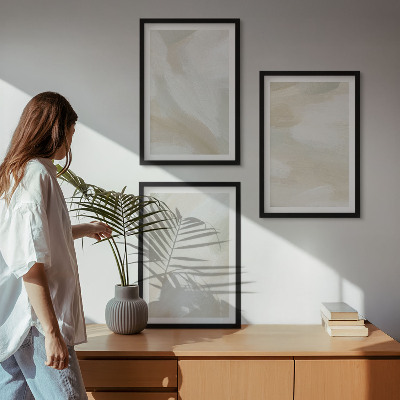 Bilder-3er-set mit rahmen Minimalismus der Farbstruktur