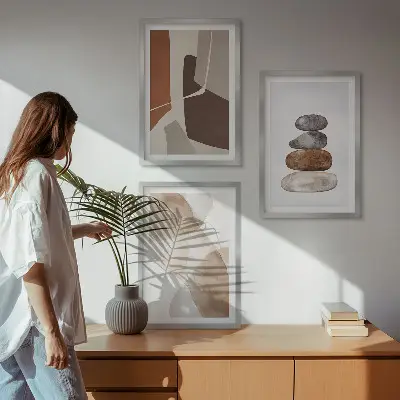 Moderne abstrakte Malerei gerahmtes Bilderset