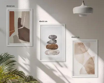 Moderne abstrakte Malerei gerahmtes Bilderset