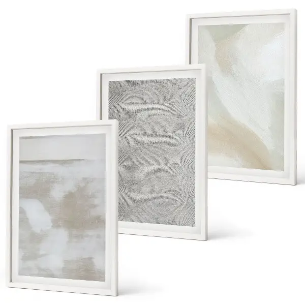 Abstraktes modernes Design 3er-Set Bilder mit Rahmen