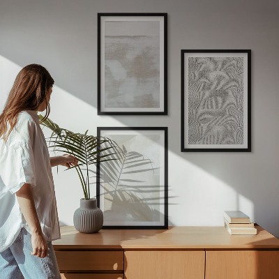 Bilder-3er-set mit rahmen Abstraktes modernes Design