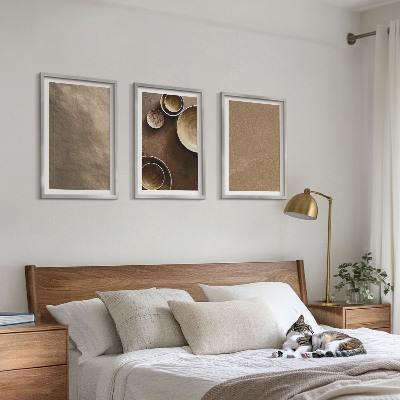 Bilder-3er-set mit rahmen Minimalistische Steinstrukturen