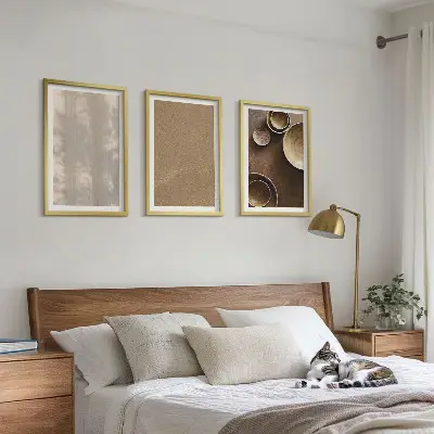 Gerahmtes Bilderset mit minimalistischen Texturstrukturen