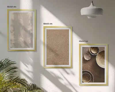 Gerahmtes Bilderset mit minimalistischen Texturstrukturen