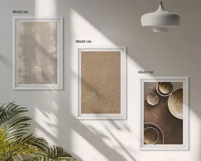 Gerahmtes Bilderset mit minimalistischen Texturstrukturen