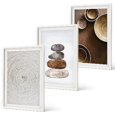 Bilder-3er-set mit rahmen Texturen in der modernen Kunst