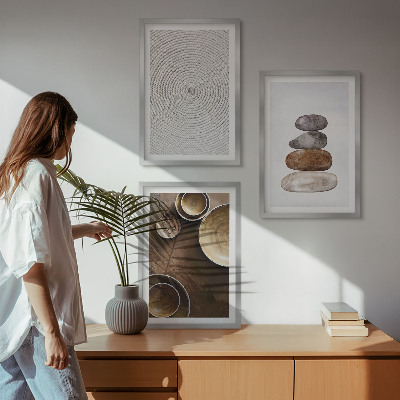 Bilder-3er-set mit rahmen Texturen in der modernen Kunst