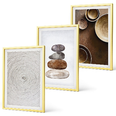 Bilder-3er-set mit rahmen Texturen in der modernen Kunst