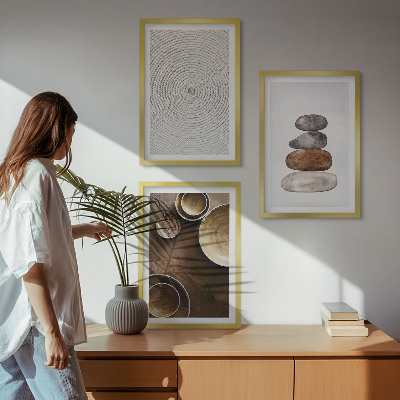 Bilder-3er-set mit rahmen Texturen in der modernen Kunst