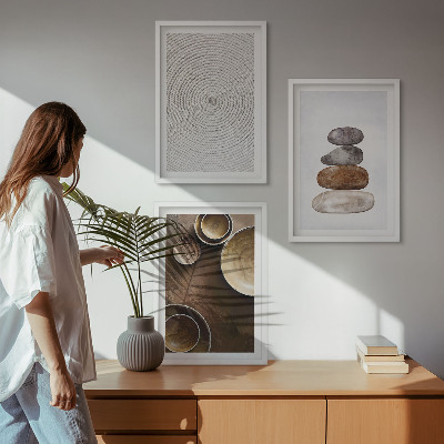 Bilder-3er-set mit rahmen Texturen in der modernen Kunst