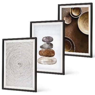 Bilder-3er-set mit rahmen Texturen in der modernen Kunst