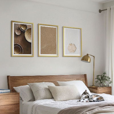 Bilder-3er-set mit rahmen Minimalistische Texturen und Farben