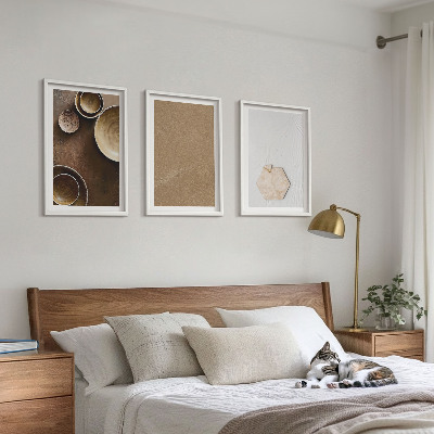 Bilder-3er-set mit rahmen Minimalistische Texturen und Farben
