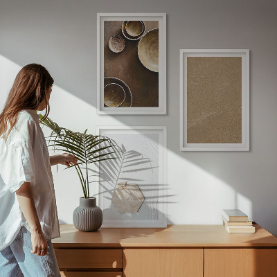 Bilder-3er-set mit rahmen Minimalistische Texturen und Farben