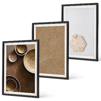 Bilder-3er-set mit rahmen Minimalistische Texturen und Farben
