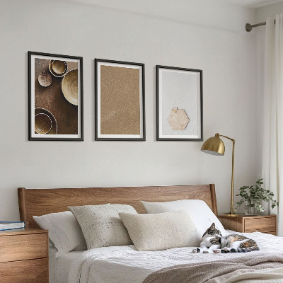 Bilder-3er-set mit rahmen Minimalistische Texturen und Farben