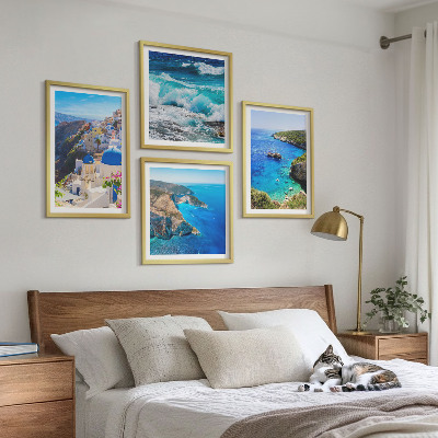 Polyptychon mit rahmen Griechische Ansichten von Santorin Oia