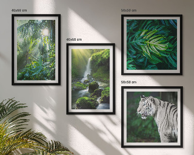 Wanddeko-set Dschungel-Weißtiger-Wasserfall