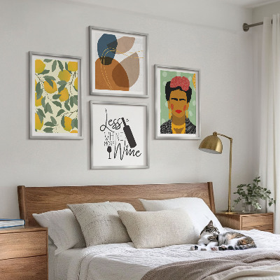 Wanddeko-set Zitronenweinporträt von Frida