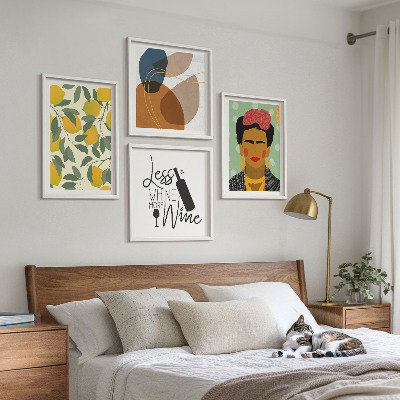 Wanddeko-set Zitronenweinporträt von Frida