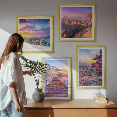 Wanddeko-set Romantische Himmelslandschaften