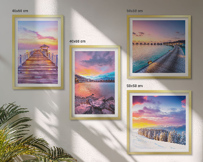 Wanddeko-set Winterlandschaft des Pierbergs