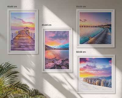 Wanddeko-set Winterlandschaft des Pierbergs