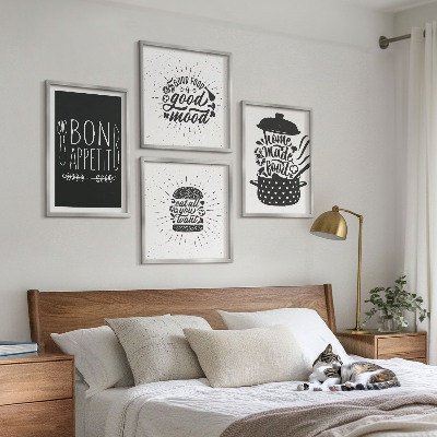 Wanddeko-set Grafiken, Lebensmittel, kulinarische Slogans