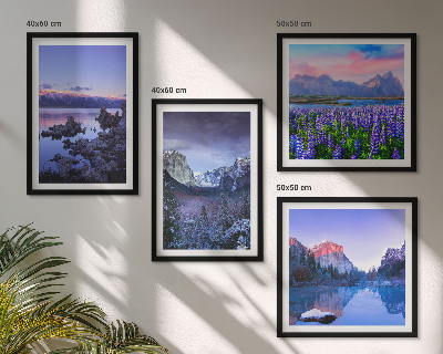 Wanddeko-set Berglandschaften, Wasser, Blumenfeld