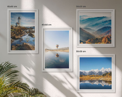 Wanddeko-set Ausblicke auf die Natur, Leuchtturm, Berge