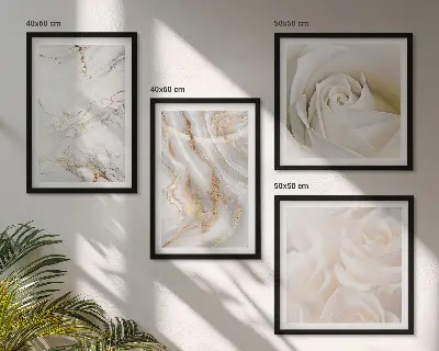 Polyptychon mit Rahmen elegantes Marmormuster