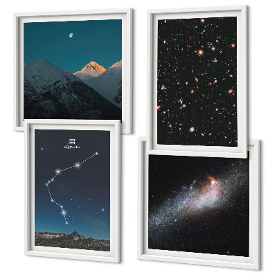 Wanddeko-set Galaxienraum Wassermann-Berge