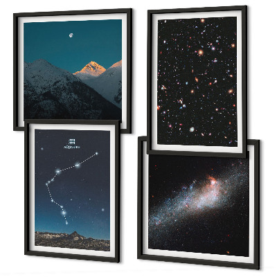 Wanddeko-set Galaxienraum Wassermann-Berge