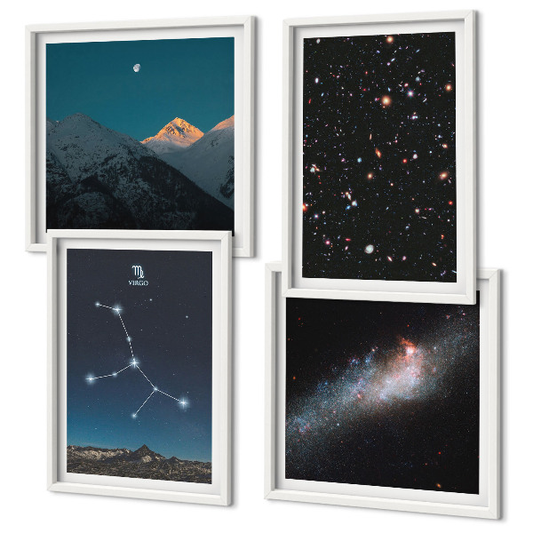 Polyptychon mit rahmen Jungfrau-Galaxie-Universum