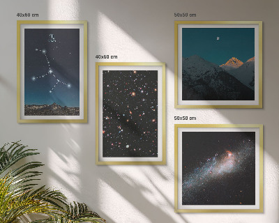 Polyptychon mit rahmen Jungfrau-Galaxie-Universum