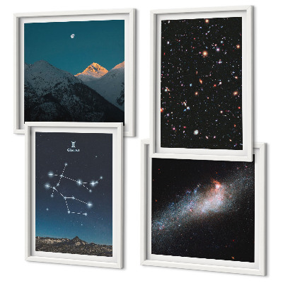 Wanddeko-set Sterne der Zwillingsgalaxie