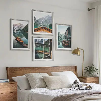 Wanddeko-Set Haus am Bergsee