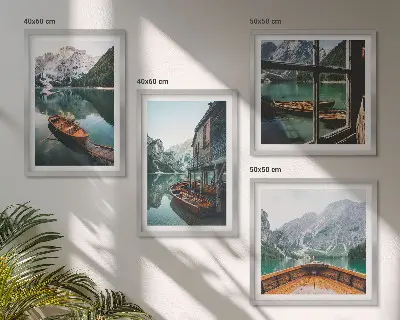 Wanddeko-Set Haus am Bergsee