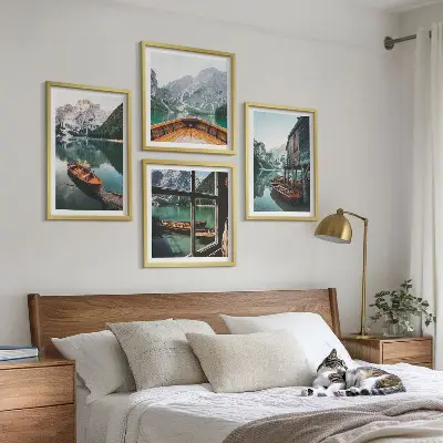 Wanddeko-Set Haus am Bergsee