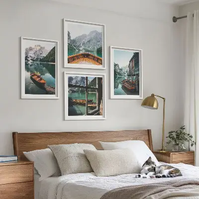 Wanddeko-Set Haus am Bergsee