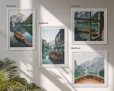 Wanddeko-Set Haus am Bergsee