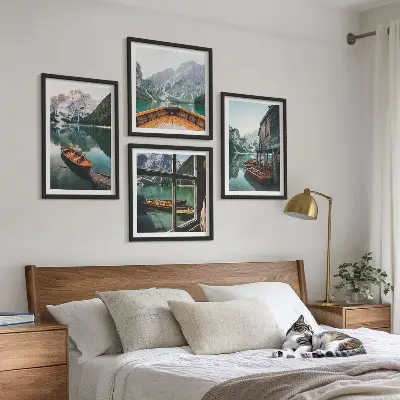 Wanddeko-Set Haus am Bergsee