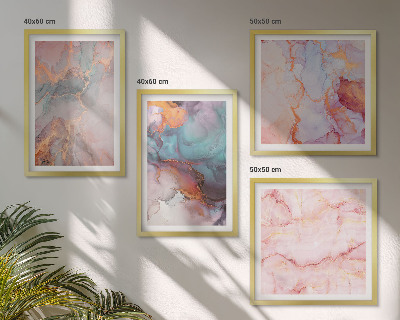 Wanddeko-set Abstrakte Pastellmuster