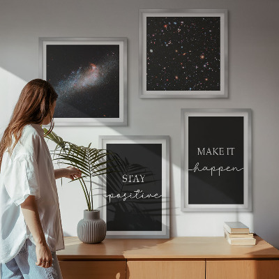 Polyptychon mit rahmen Motivationsslogans Sterne Weltraum